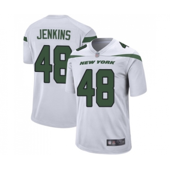 Men's New York Jets #48 Jordan Jenkins Game White Football Jersey - Ujersey
