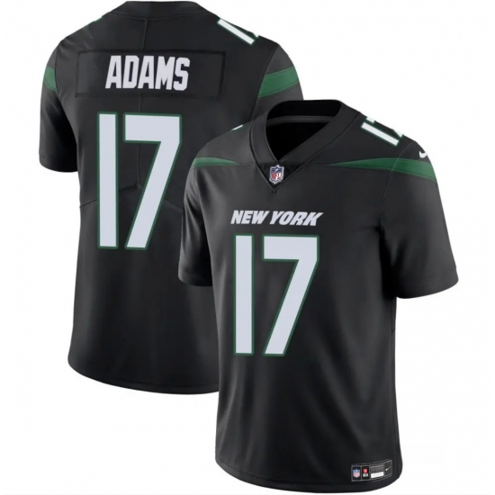 Men's New York Jets #17 Davante Adams Black 2024 Vapor Untouchable Limited Football Stitched Jersey - Ujersey