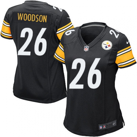 Women's Nike Pittsburgh Steelers #26 Rod Woodson Game Black Team Color NFL Jersey - Ujersey