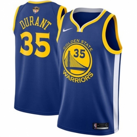 Men's Nike Golden State Warriors #35 Kevin Durant Swingman Royal Blue Road 2018 NBA Finals Bound NBA Jersey - Icon Edition - Ujersey