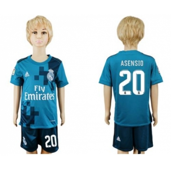Real Madrid #20 Asensio Sec Away Kid Soccer Club Jersey