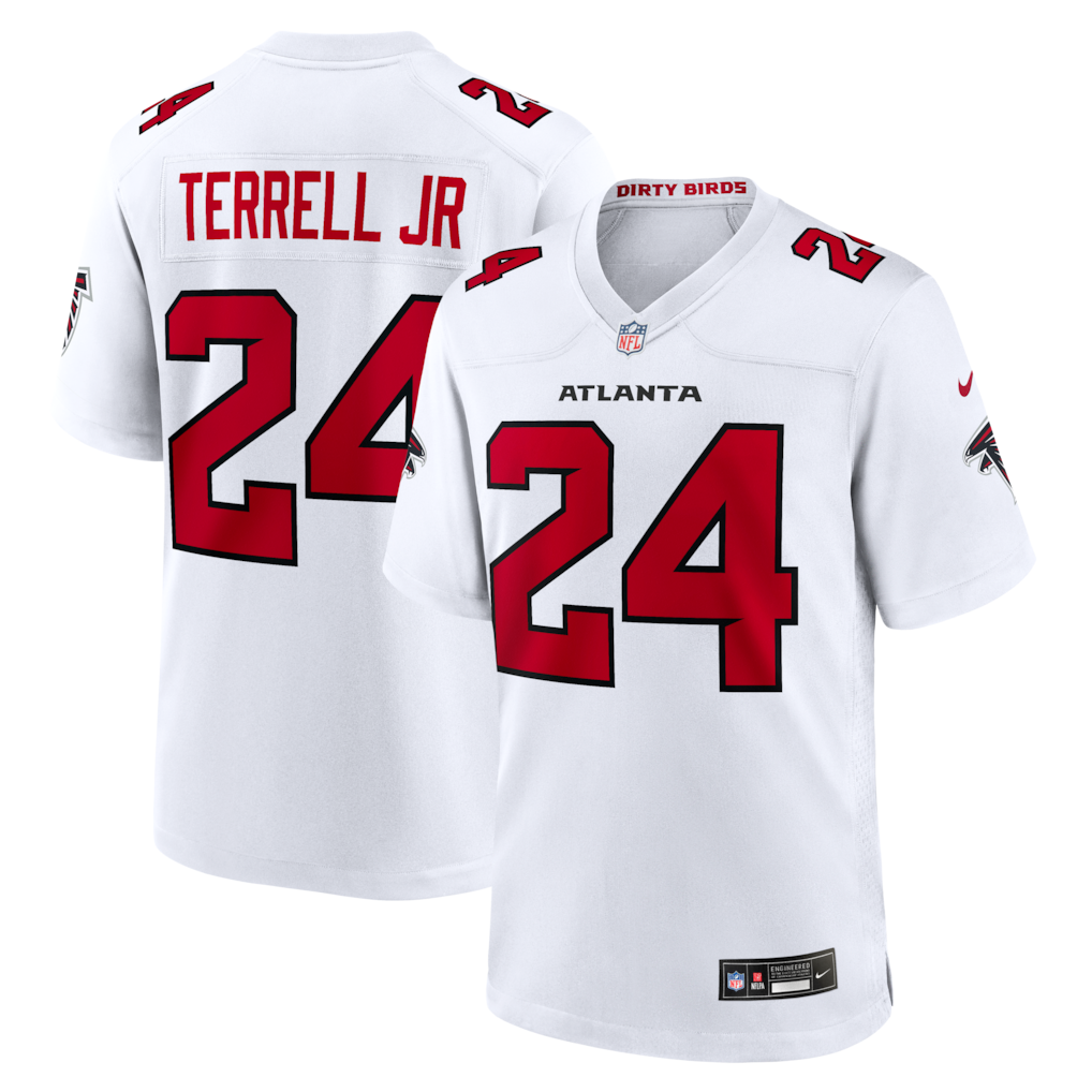 Men's Atlanta Falcons A.J. Terrell Nike White Game Jersey - Ujersey Shop