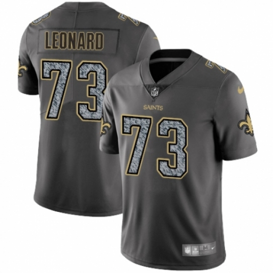 Men's Nike New Orleans Saints #73 Rick Leonard Gray Static Vapor Untouchable Limited NFL Jersey