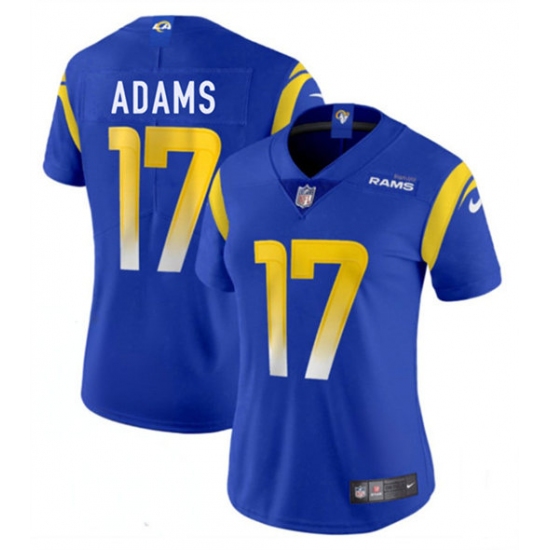 Women's Los Angeles Rams #17 Davante Adams Blue 2025 Vapor Untouchable Limited Football Stitched Jersey(Run Small) - Ujersey