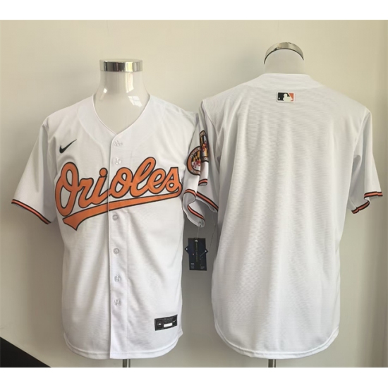 Men's Baltimore Orioles Blank White 2025 Limited Stitched Baseball Jersey - Ujersey