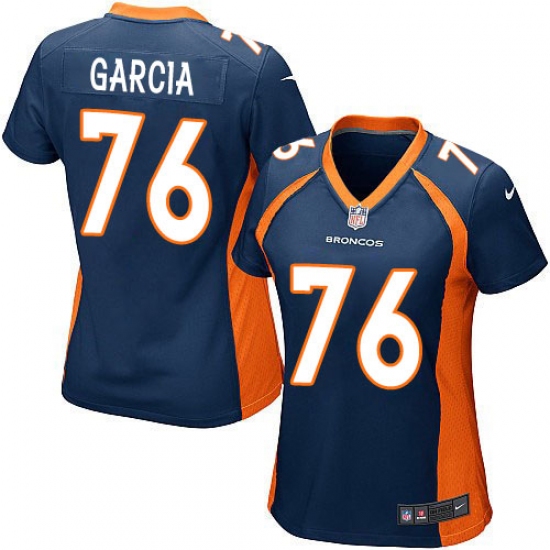 Women's Nike Denver Broncos #76 Max Garcia Game Navy Blue Alternate NFL Jersey - Ujersey