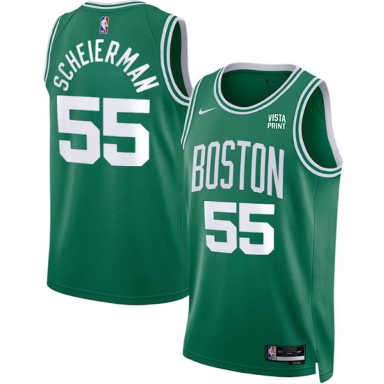 Men's Boston Celtics #55 Baylor Scheierman Kelly Green 2024 Draft Icon Edition Stitched Basketball Jersey - Ujersey