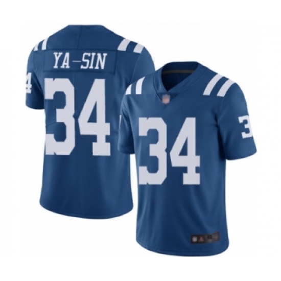 Men's Indianapolis Colts #34 Rock Ya-Sin Limited Royal Blue Rush Vapor Untouchable Football Jersey - Ujersey
