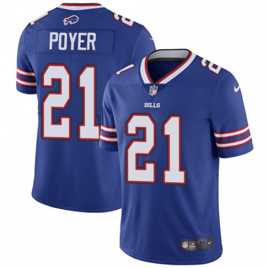 Youth Nike Buffalo Bills #21 Jordan Poyer Royal Blue Team Color Vapor Untouchable Limited Player NFL Jersey - Ujersey