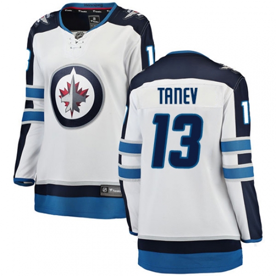 Women's Winnipeg Jets #13 Brandon Tanev Fanatics Branded White Away Breakaway NHL Jersey - Ujersey