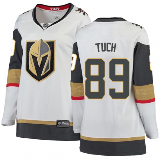 Women's Vegas Golden Knights #89 Alex Tuch Authentic White Away Fanatics Branded Breakaway NHL Jersey - Ujersey