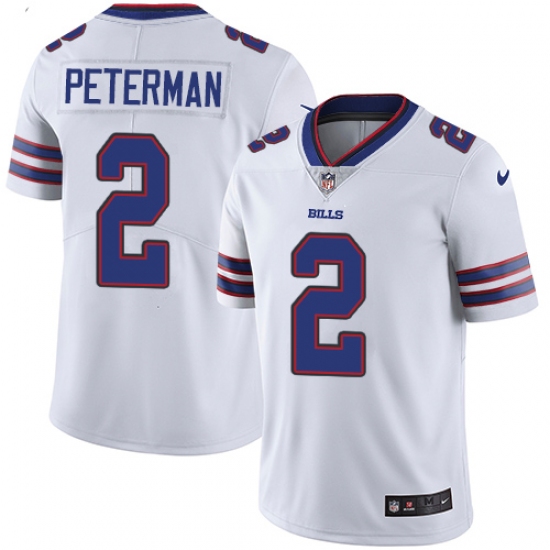 Youth Nike Buffalo Bills #2 Nathan Peterman Elite White NFL Jersey - Ujersey