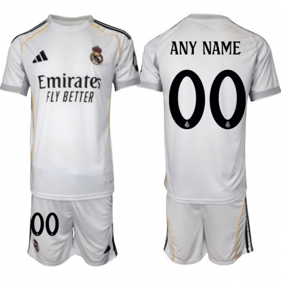 Men Real Madrid 2026 Soccer Jerseys White CUSTOM (2) - Ujersey