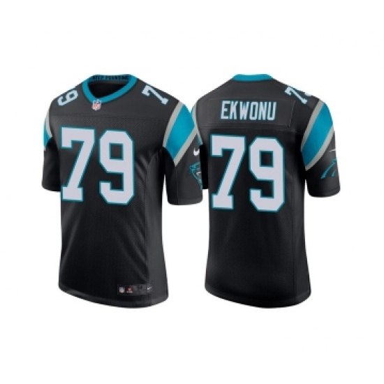 Men's Carolina Panthers #79 Ikem Ekwonu 2022 Black Stitched Jersey - Ujersey