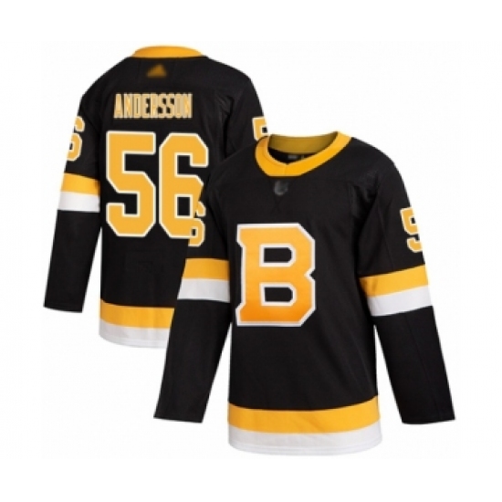 Youth Boston Bruins #56 Axel Andersson Authentic Black Alternate Hockey Jersey - Ujersey