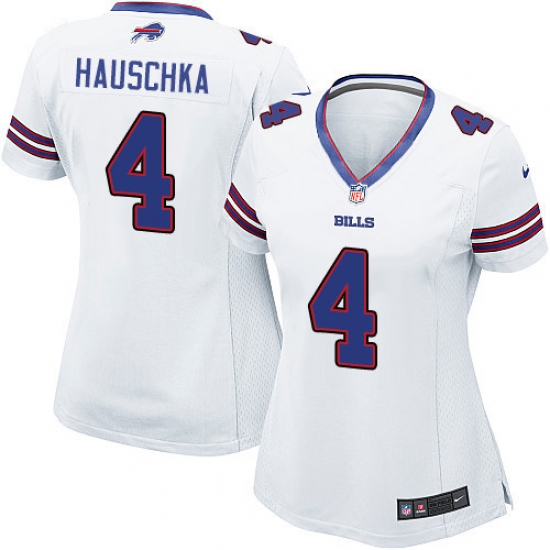 Women's Nike Buffalo Bills #4 Stephen Hauschka Game White NFL Jersey - Ujersey