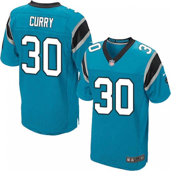 Men's Nike Carolina Panthers #30 Stephen Curry Elite Blue Alternate NFL Jersey - Ujersey