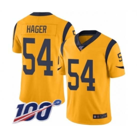 Youth Los Angeles Rams #54 Bryce Hager Limited Gold Rush Vapor Untouchable 100th Season Football Jersey - Ujersey