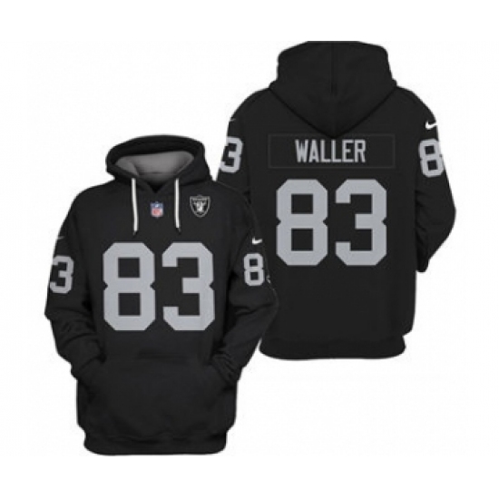 Men's Las Vegas Raiders #83 Darren Waller 2021 Black Pullover Football Hoodie - Ujersey