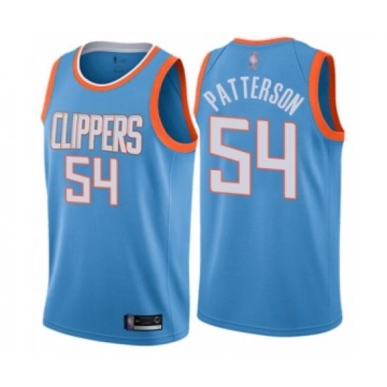 Youth Los Angeles Clippers #54 Patrick Patterson Swingman Blue Basketball Jersey - City Edition