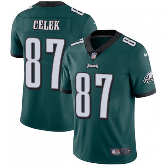 Youth Nike Philadelphia Eagles #87 Brent Celek Midnight Green Team Color Vapor Untouchable Limited Player NFL Jersey - Ujersey