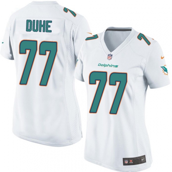 Women's Nike Miami Dolphins #77 Adam Joseph Duhe Game White NFL Jersey - Ujersey