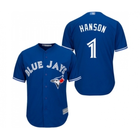 Youth Toronto Blue Jays #1 Alen Hanson Replica Blue Alternate Baseball Jersey - Ujersey