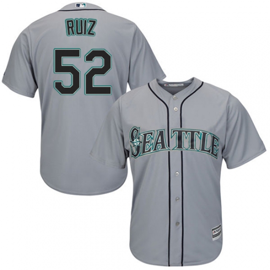 Youth Majestic Seattle Mariners #52 Carlos Ruiz Authentic Grey Road Cool Base MLB Jersey - Ujersey