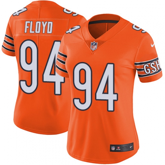 Women's Nike Chicago Bears #94 Leonard Floyd Limited Orange Rush Vapor Untouchable NFL Jersey - Ujersey