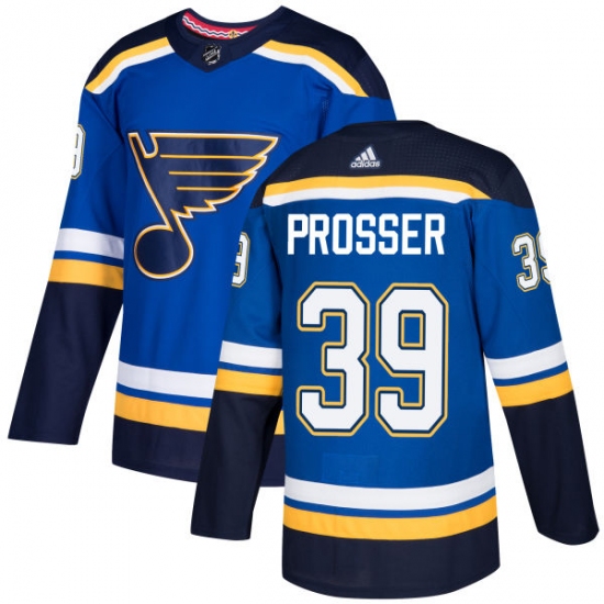 Youth Adidas St. Louis Blues #39 Nate Prosser Authentic Royal Blue Home NHL Jersey - Ujersey