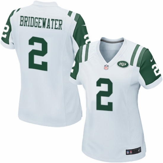 Women's Nike New York Jets #2 Teddy Bridgewater Game White NFL Jersey - Ujersey
