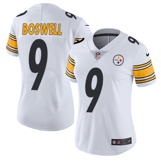 Women's Nike Pittsburgh Steelers #9 Chris Boswell White Vapor Untouchable Limited Player NFL Jersey - Ujersey