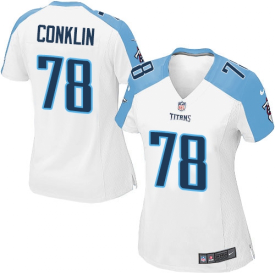 Women's Nike Tennessee Titans #78 Jack Conklin Game White NFL Jersey - Ujersey