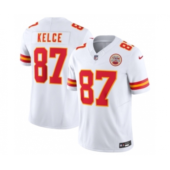 Men's Kansas City Chiefs #87 Travis Kelce White 2023 F.U.S.E. Vapor Untouchable Limited Stitched Jersey - Ujersey