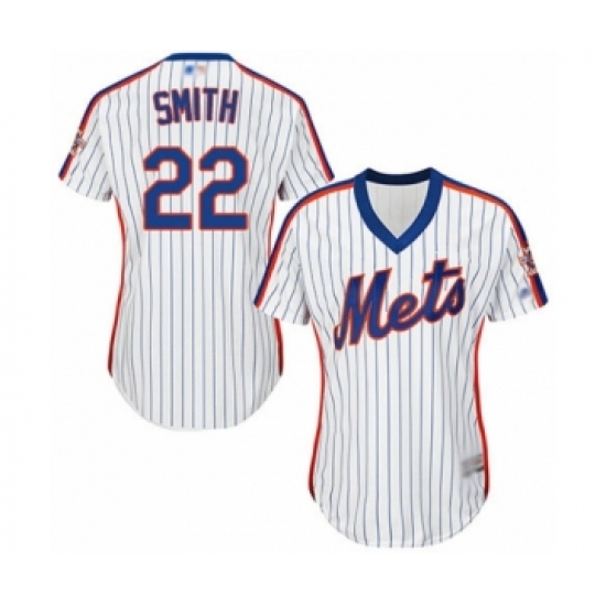 Women's New York Mets #22 Dominic Smith Authentic White Alternate Cool Base Baseball Player Jersey - Ujersey