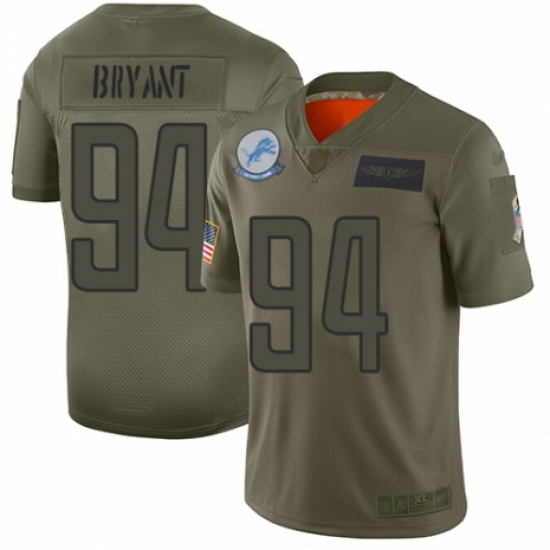 Youth Detroit Lions #94 Austin Bryant Limited Camo 2019 Salute to Service Football Jersey - Ujersey
