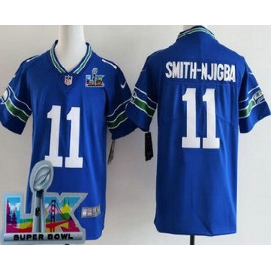 Youth Seattle Seahawks #11 Jaxon Smith Njigba Limited Blue Super Bowl LX Vapor Jersey - Ujersey