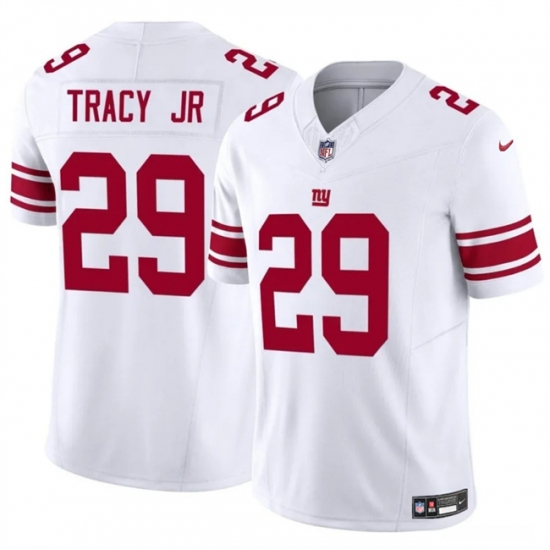 Men's New York Giants #29 Tyrone Tracy Jr White 2023 F.U.S.E. Vapor Untouchable Limited Stitched Jersey - Ujersey