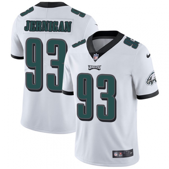 Youth Nike Philadelphia Eagles #93 Timmy Jernigan White Vapor Untouchable Limited Player NFL Jersey - Ujersey
