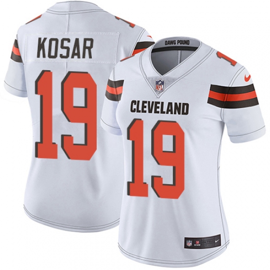 Women's Nike Cleveland Browns #19 Bernie Kosar White Vapor Untouchable Limited Player NFL Jersey - Ujersey