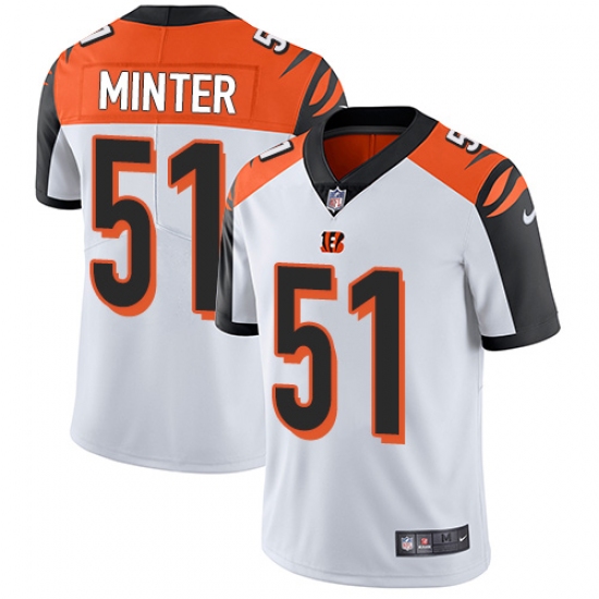Youth Nike Cincinnati Bengals #51 Kevin Minter Vapor Untouchable Limited White NFL Jersey - Ujersey
