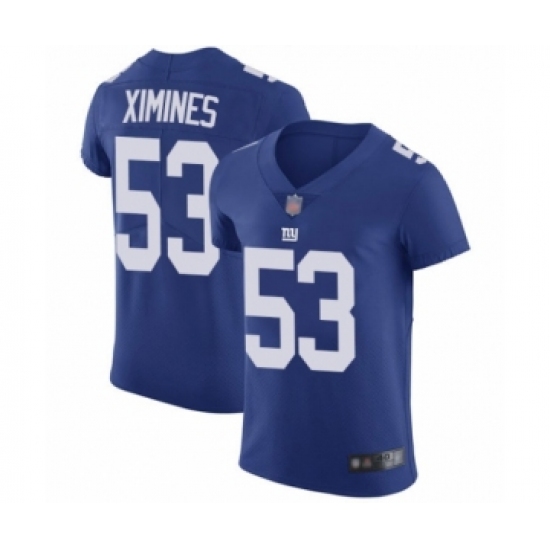 Men's New York Giants #53 Oshane Ximines Royal Blue Team Color Vapor Untouchable Elite Player Football Jersey - Ujersey