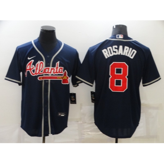 Men's Atlanta Braves #8 Eddie Rosario Nike Navy Jersey - Ujersey