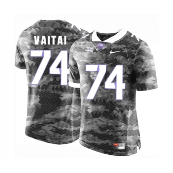 TCU Horned Frogs 74 Halapoulivaati Vaitai Gray College Football Limited Jersey - Ujersey