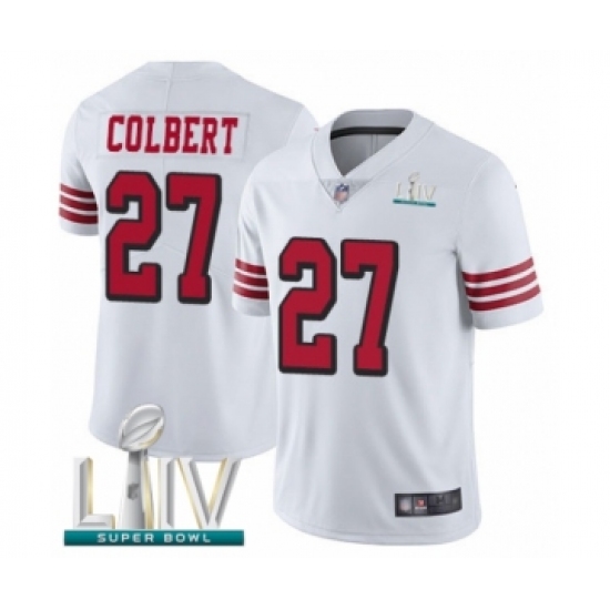 Youth San Francisco 49ers #27 Adrian Colbert Limited White Rush Vapor Untouchable Super Bowl LIV Bound Football Jersey - Ujersey