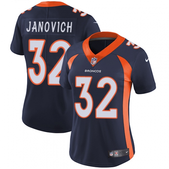 Women's Nike Denver Broncos #32 Andy Janovich Navy Blue Alternate Vapor Untouchable Limited Player NFL Jersey - Ujersey