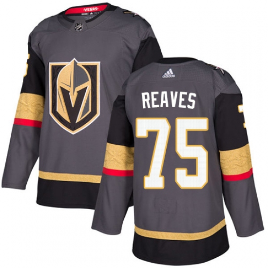 Youth Adidas Vegas Golden Knights #75 Ryan Reaves Authentic Gray Home NHL Jersey - Ujersey
