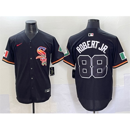Men's Chicago White Sox #88 Luis Robert Jr. Black Mexico Limited Stitched Baseball Jersey - Ujersey
