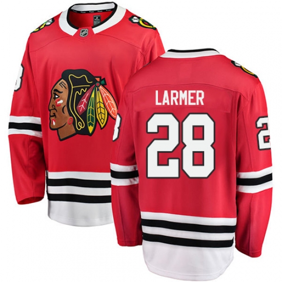 Youth Chicago Blackhawks #28 Steve Larmer Fanatics Branded Red Home Breakaway NHL Jersey - Ujersey