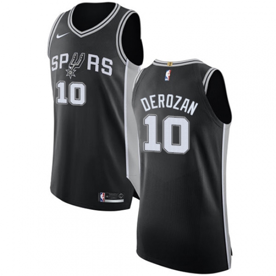 Youth Nike San Antonio Spurs #10 DeMar DeRozan Swingman Black NBA Jersey - Icon Edition
